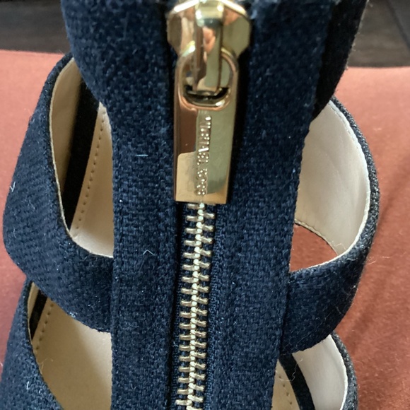 Michael Kors Black Etta Linen Blend Wedge Sandal New without tag Size 7 - Picture 7 of 13